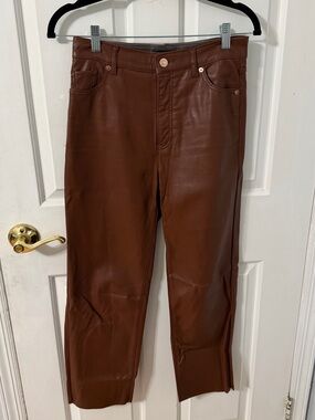 Express Brown Faux Leather Pants